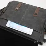 Mens vintage leather messenger bag - Image 8