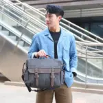 Mens vintage leather messenger bag - Image 13