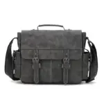 Mens vintage leather messenger bag