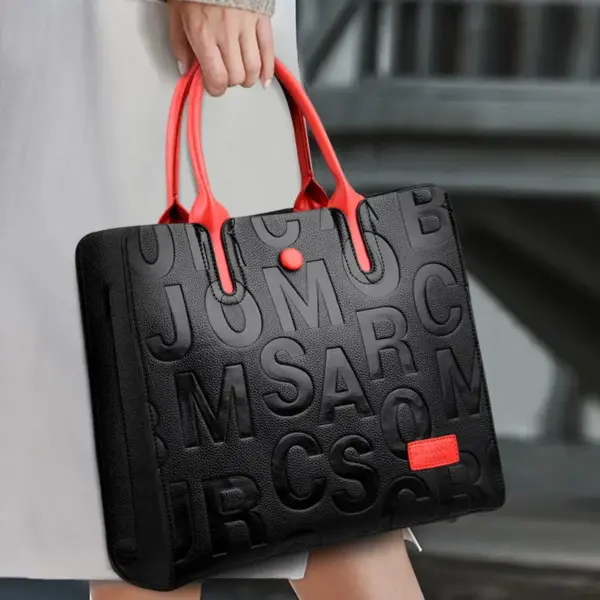 Modern letter indentation tote bag - Image 16