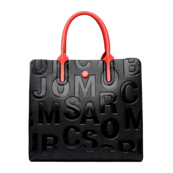 Modern letter indentation tote bag - Image 3