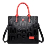 Modern letter indentation tote bag