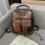 Premium multi pocket leather backpack - Image 2