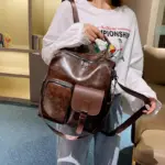 Premium multi pocket leather backpack - Image 11