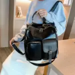 Premium multi pocket leather backpack - Image 13