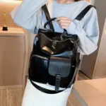 Premium multi pocket leather backpack - Image 14