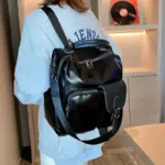 Premium multi pocket leather backpack - Image 16