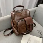 Premium multi pocket leather backpack - Image 3