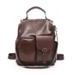 Premium multi pocket leather backpack