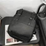 Vintage large capacity PU leather backpack - Image 8