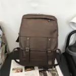 Vintage large capacity PU leather backpack - Image 6