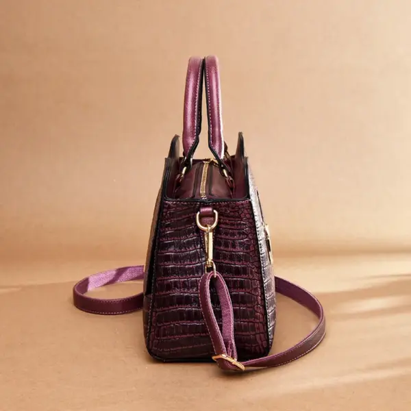 Vintage luxury crocodile tote bag - Image 13