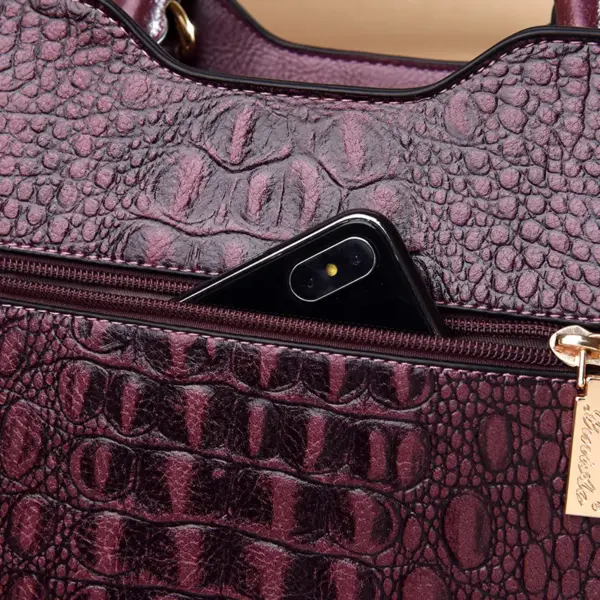 Vintage luxury crocodile tote bag - Image 15