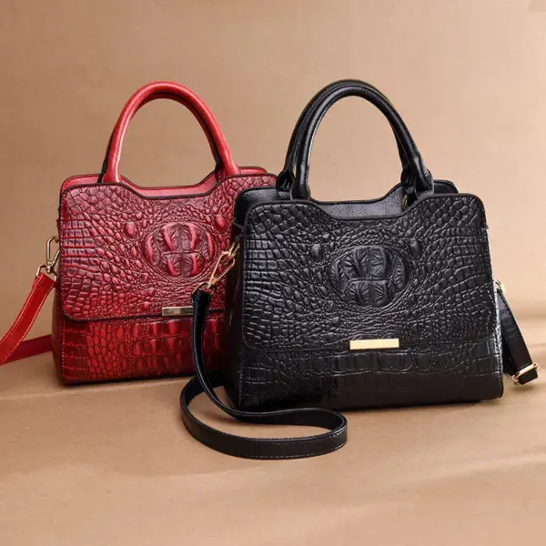 Vintage luxury crocodile tote bag - Image 18