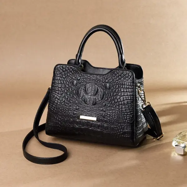 Vintage luxury crocodile tote bag - Image 2