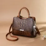 Vintage luxury crocodile tote bag - Image 4