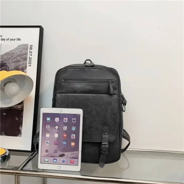 Vintage zipper closure large capacity backpack - Image 14