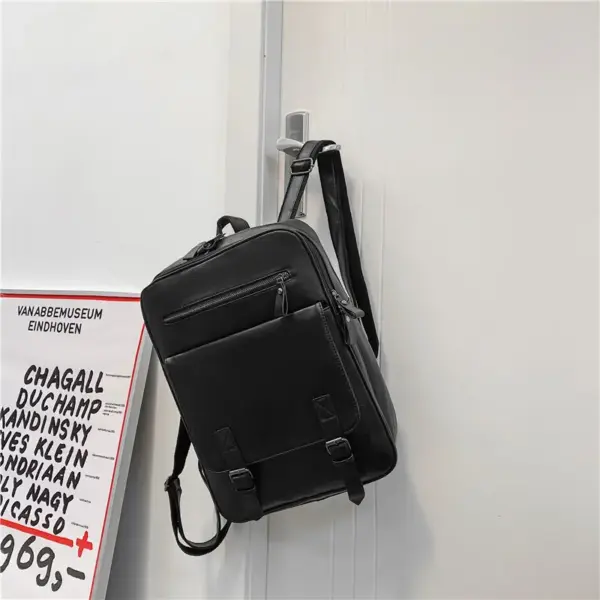 Vintage zipper closure large capacity backpack - Image 4