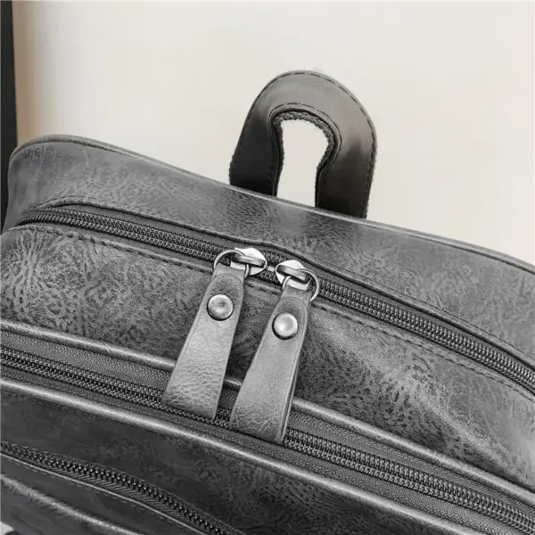 Vintage zipper closure large capacity backpack - Image 19