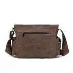 Vintage zipper closure mens messenger bag - Image 9