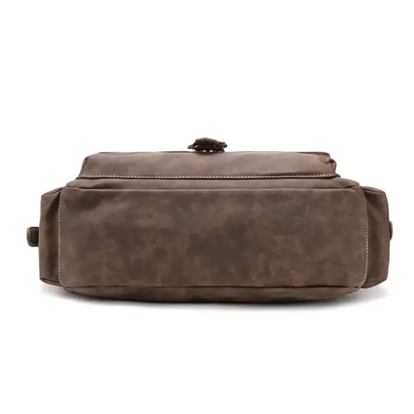 Vintage zipper closure mens messenger bag - Image 10