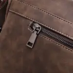 Vintage zipper closure mens messenger bag - Image 12