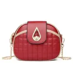Lattice round designer handbag
