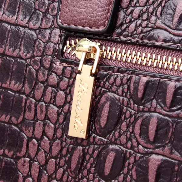 Luxury vintage crocodile pattern tote bag - Image 14