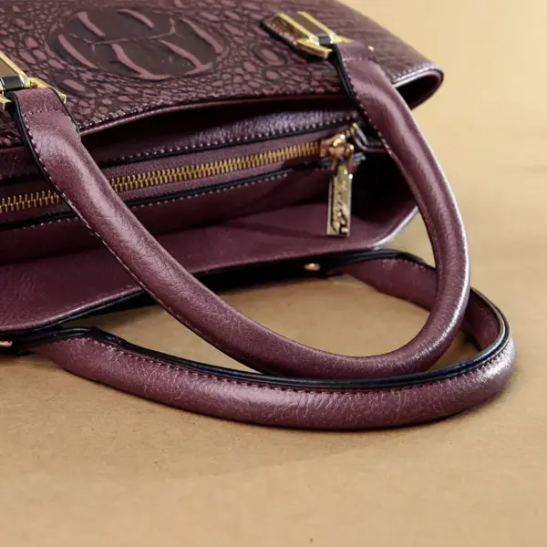 Luxury vintage crocodile pattern tote bag - Image 16