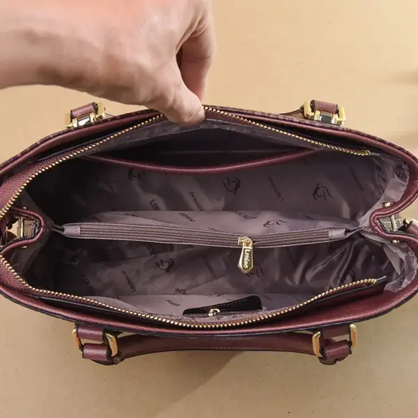 Luxury vintage crocodile pattern tote bag - Image 18