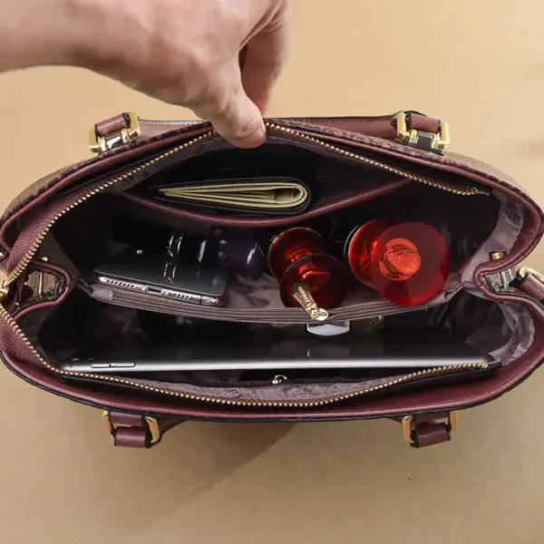 Luxury vintage crocodile pattern tote bag - Image 19