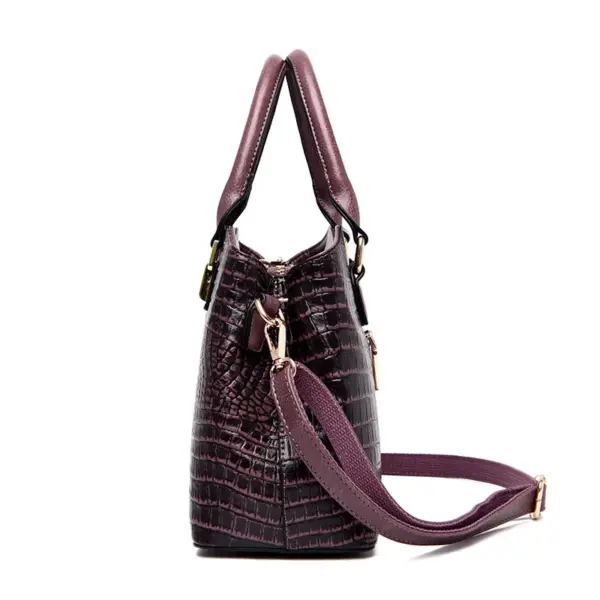 Luxury vintage crocodile pattern tote bag - Image 2