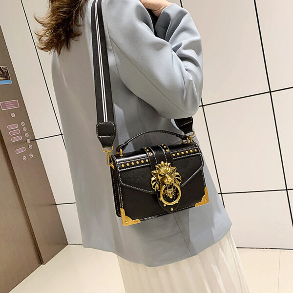 Metal lion head lock designer handbag - Image 5