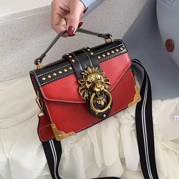 Metal lion head lock designer handbag - Image 6