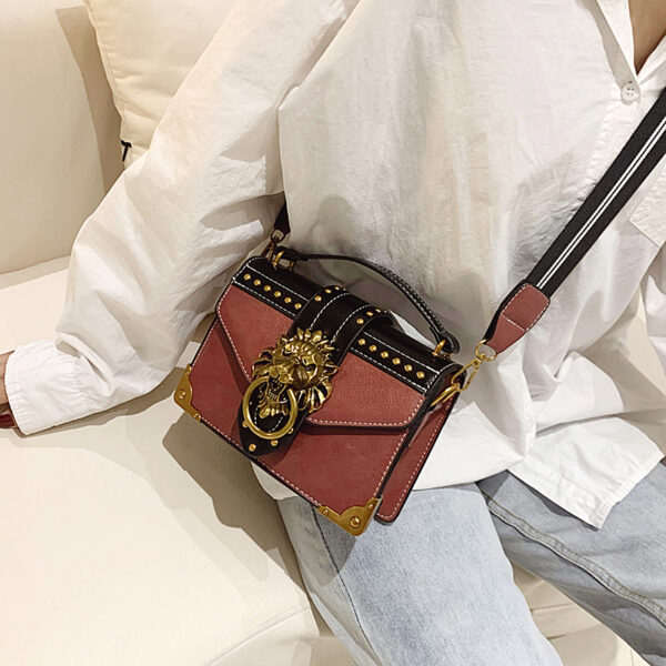 Metal lion head lock designer handbag - Image 9