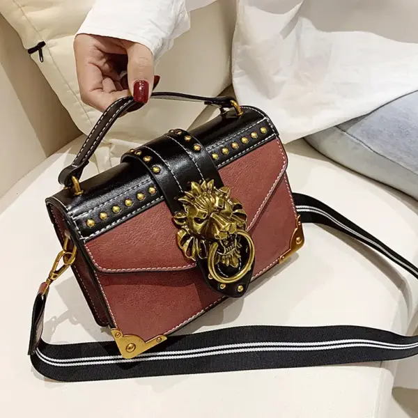 Metal lion head lock designer handbag - Image 10