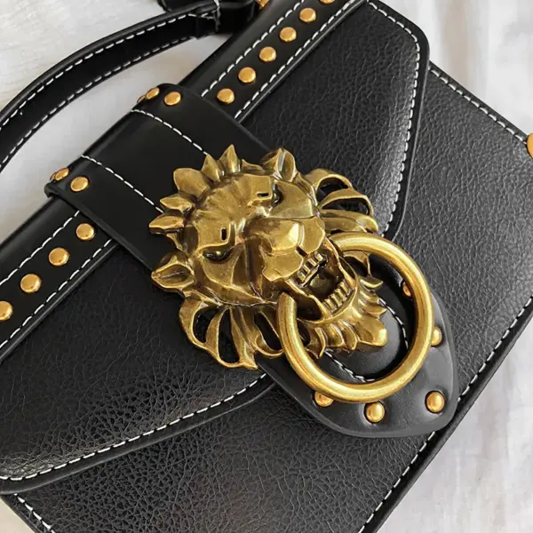 Metal lion head lock designer handbag - Image 11