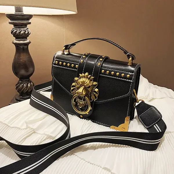 Metal lion head lock designer handbag - Image 16
