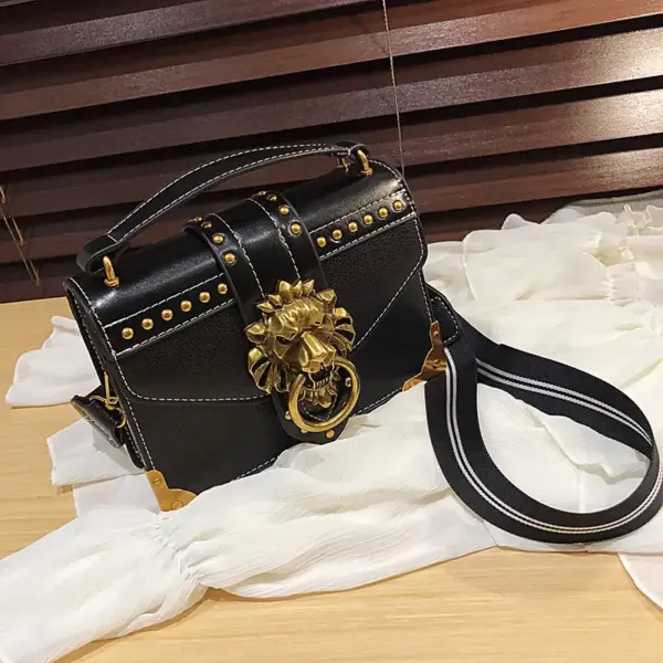 Metal lion head lock designer handbag - Image 17