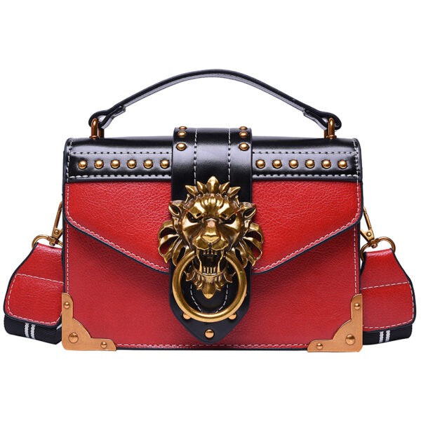 Metal lion head lock designer handbag - Image 1