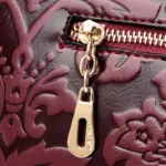 Round handle flower embossed tote bag - Image 6