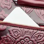 Round handle flower embossed tote bag - Image 7