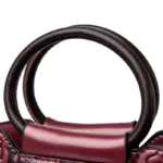 Round handle flower embossed tote bag - Image 8