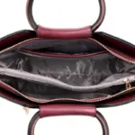 Round handle flower embossed tote bag - Image 17