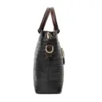 Round handle vintage croc tote bag - Image 3