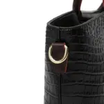 Round handle vintage croc tote bag - Image 7
