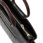 Round handle vintage croc tote bag - Image 8