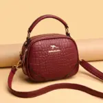 Stylish round croc curve designer bag - Image 14