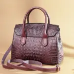Vintage crocodile luxury designer tote - Image 8