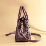 Vintage crocodile luxury designer tote - Image 10